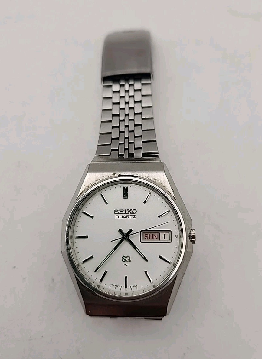 Vintage Seiko King Quartz 8N0582 Japan White Dial Parts Men's