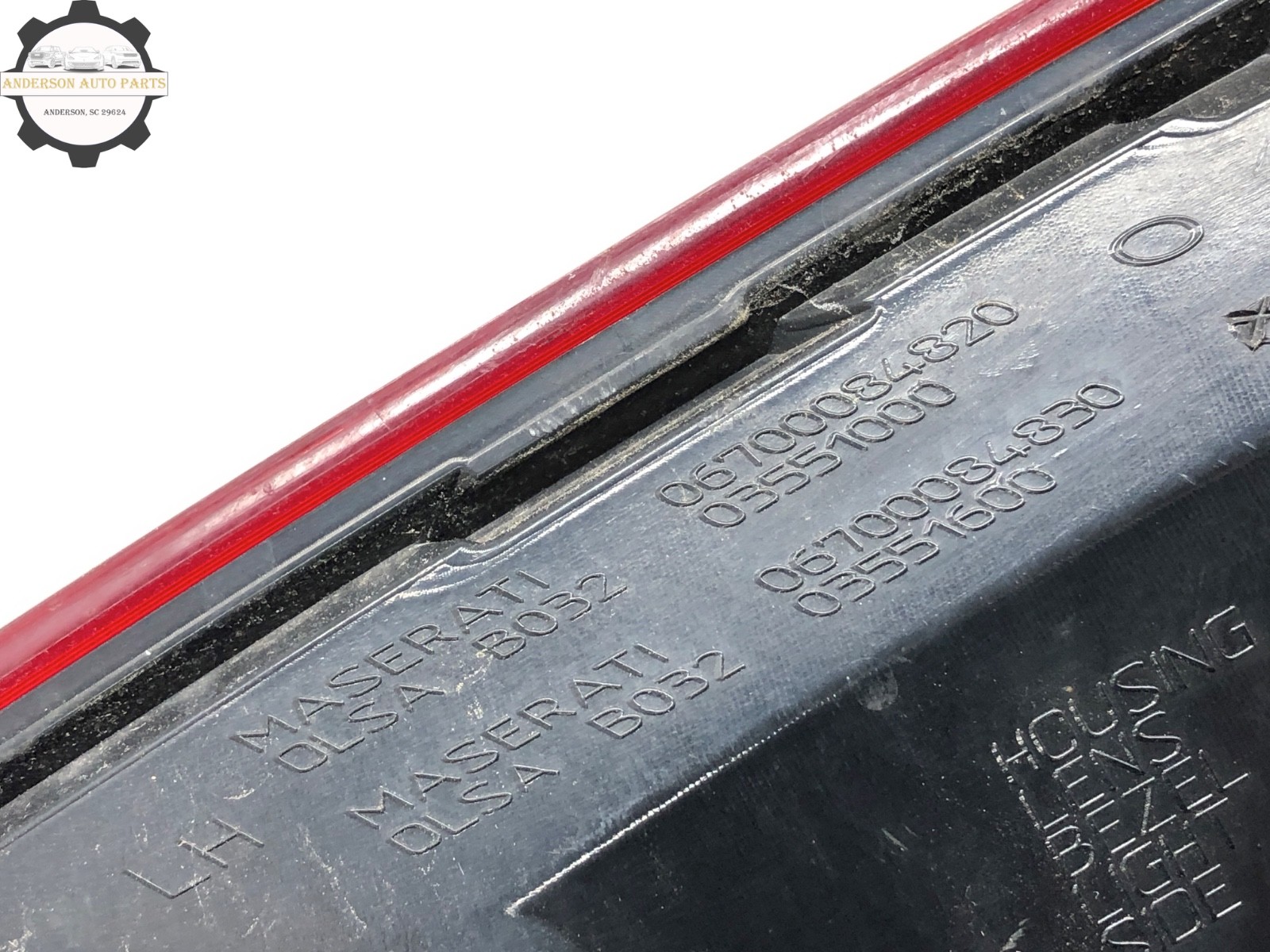 2014-2019 MASERATI GHIBLI LEFT DRIVER REAR OUTER TAILLIGHT OEM