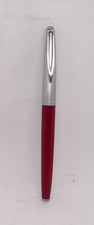 Waterman Vintage Red and Chrome Cartridge Fill Pen--chrome clip-medium nib