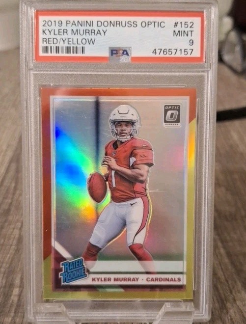 2019 Donruss Optic Kyler Murray Red & Yellow Prizm Rated Rookie RC