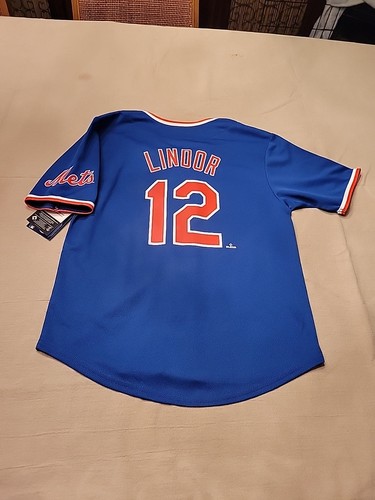 Camiseta deportiva ML Francisco Lindor New York Mets JUVENTUD mediana (10-12) Blue Bin 5 nueva con etiquetas - Imagen 6 de 9