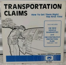 Chevrolet Pro Tech Dealership Training Laserdisc Transportation Claims