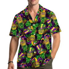 Relaxed Fit Island Style Short Sleeve Shirt for Casual Beach Activities