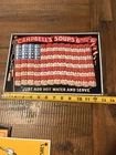 Vintage Ande Rooney Campbell's Soup American Flag Porcelain Advertising Sign