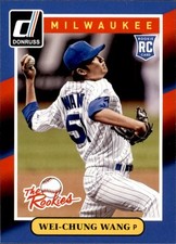 2014 Donruss The Rookies #29 Wei-Chung Wang Milwaukee Brewers