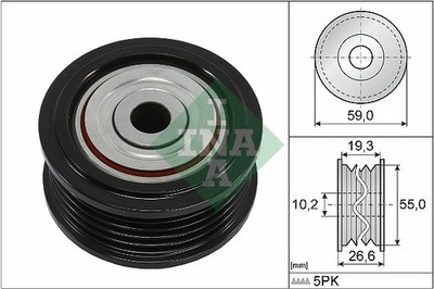 INA 532 0860 10 Umlenk-/Führungsrolle, Keilrippenriemen für MITSUBISHI