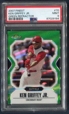 2007 Finest Ken Griffey Jr. Green Refractor PSA 9