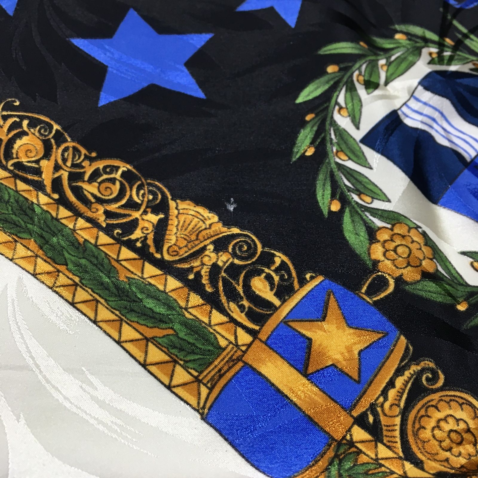 Christian Dior Square Scarf Silk Multicolor Black 35in Pre owned thumbnail 3