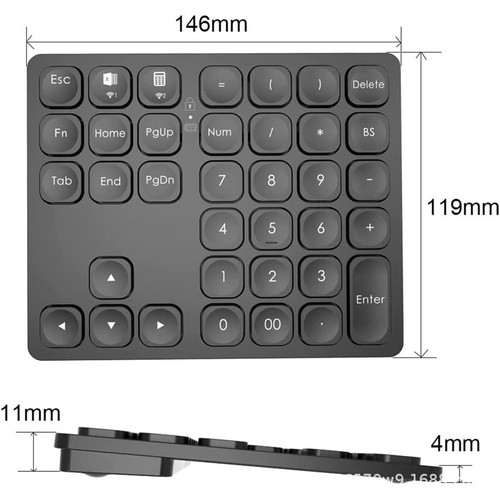 2X(--Bluetooth-Tastatur, Telefon-Tablet-Tastatur, Bluetooth-Tastatur, Maus 4382 - Bild 7 von 7