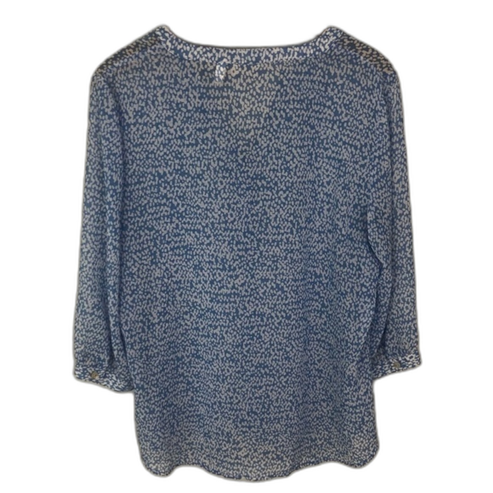 Chico’s Dotted Button-Up Blouse Size Medium - image 2