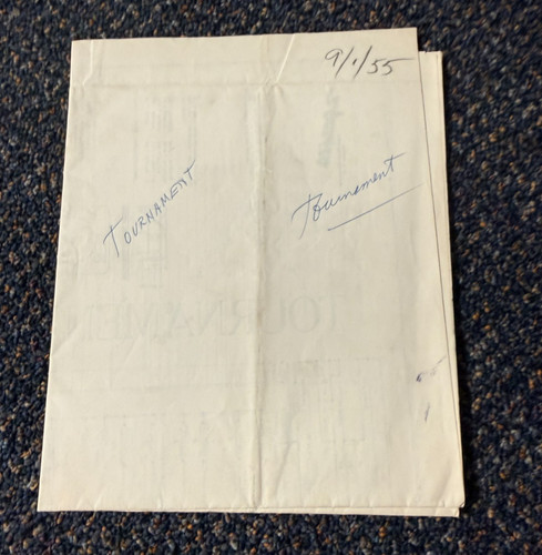 1955 GOTTLIEB TOURNAMENT FACTORY ORIGINAL PINBALL SCHEMATIC