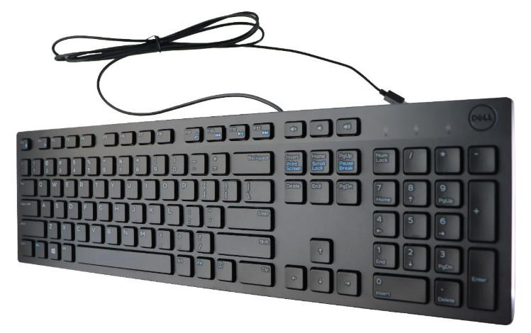 Lot of 5 Dell KB216-BK-US Slim Wired Keyboards