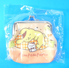 Hello Kitty Pompompurin Metal Clasp Coin Purse Peach Orange