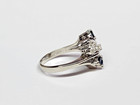 BEAUTIFUL 14kw Gold Natural Sapphire & Diamond Lasso Bypass Cluster Ring Sz 7.25 — photo 8