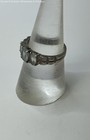 925 Sterling Silver Blue Topaz Textured Ring 3.2g — photo 2