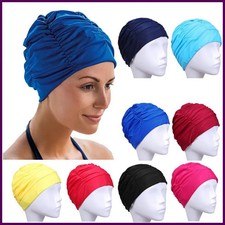 1pc New Nylon Turban Diving Hat Adults Swimming Caps Men Women Long Hair