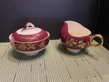 Vintage Homer Laughlin Made In USA D53N8 Lady Stratford Bone China Creamer/Sugar