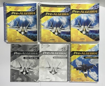 Abeka Pre-Algebra complete set kit READ! 4th edition Text, Tests, Key, Teacher