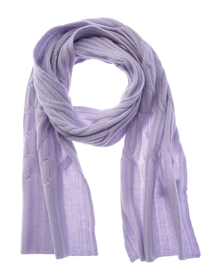 Hannah Rose Wide Cable Cashmere Scarf Womens Grey 16590₽