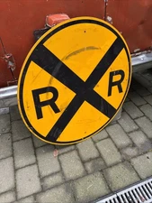 Large American Railroad Crossing Sign