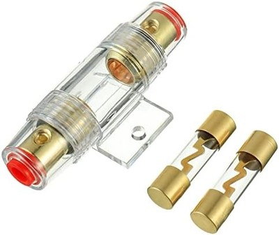 4-8 Gauge AWG in-line 100A AGU Fuse Holder with 100 Amp AGU Fuses for Car Audio,