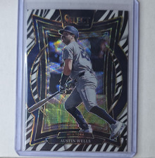 Austin Wells 2025 Select Baseball Zebra Prizm SSP Case Hit Yankees  #45