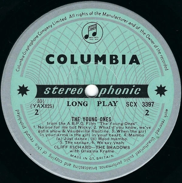 CLIFF RICHARD AND THE SHADOWS The Young Ones Vinyl Record Album LP Columbia 1962 - Image 3 of 4