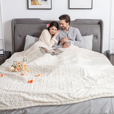 Woomer Electric Blanket King Size 100X90 Dual Control Heated Blanket 10 Heat