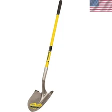 Durable Round Point Shovel - 48-Inch Fiberglass Handle & Unmatched Strength
