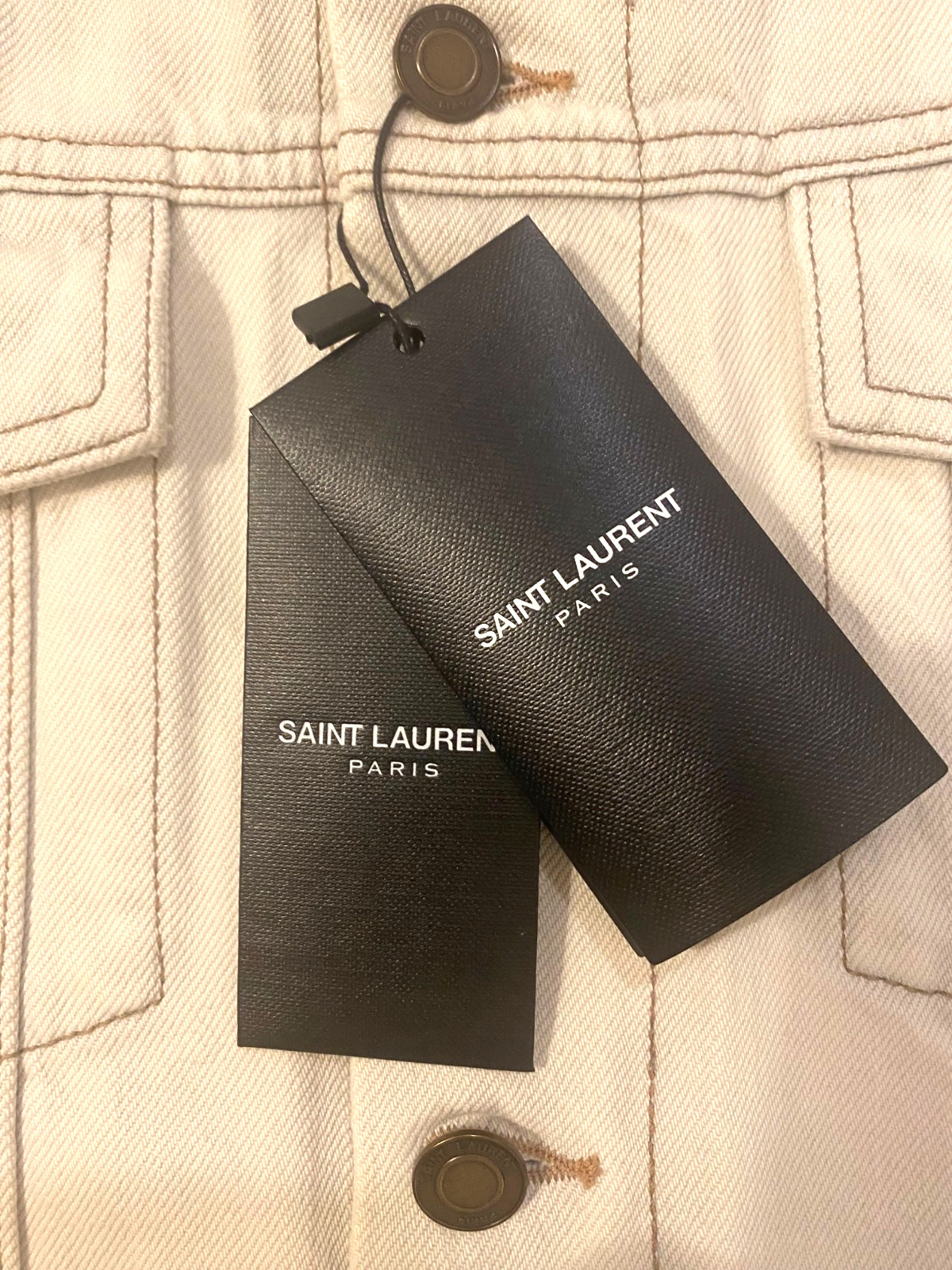 Saint Laurent Womens Jeans Jacket Sz S New thumbnail 7