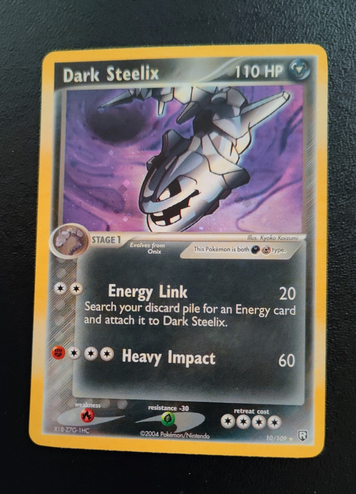 2004-Pokémon Dark Steelix-10/109-Team Rocket Returns-Rare Holo-(NM).