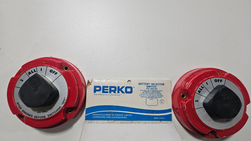 2 pc Perko 8503DP Medium Duty Battery Selector Switch