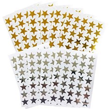 3500 Count Star Stickers - Gold Silver Self-Adhesive Stickers