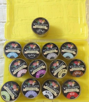 Wildflowers Academy Puffy Pop Up Gel Nail 3D Art Paint  Color Set Of 13