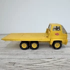 Vintage Tonka Pressed Steel Yellow Cab Over Flatbed Truck 1970s 17” /cb