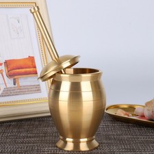 Pestle and Mortar Set Universal Multipurpose Professional with Lid Polished