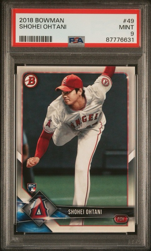 Shohei Ohtani RC 2018 Bowman PSA 9 Los Angeles Angels