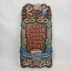 VINTAGE HEILEMANS OLD STYLE BEER SIGN GERMAN PLASTIC MOLD WOOD LOOK 26"X12"