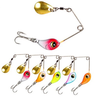 5Pcs Lead Jig Head Fishing Hook Lure Willow Blade Spinner Bass Baits 5.5g 8.5g