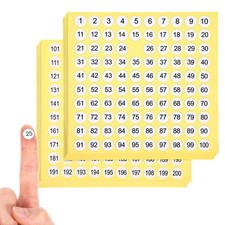 3000 Pcs 1-200 Small Number Stickers 0.4" Round Consecutive Inventory Labels Set