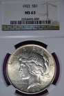 1922 NGC MS63 PEACE DOLLAR #B51566