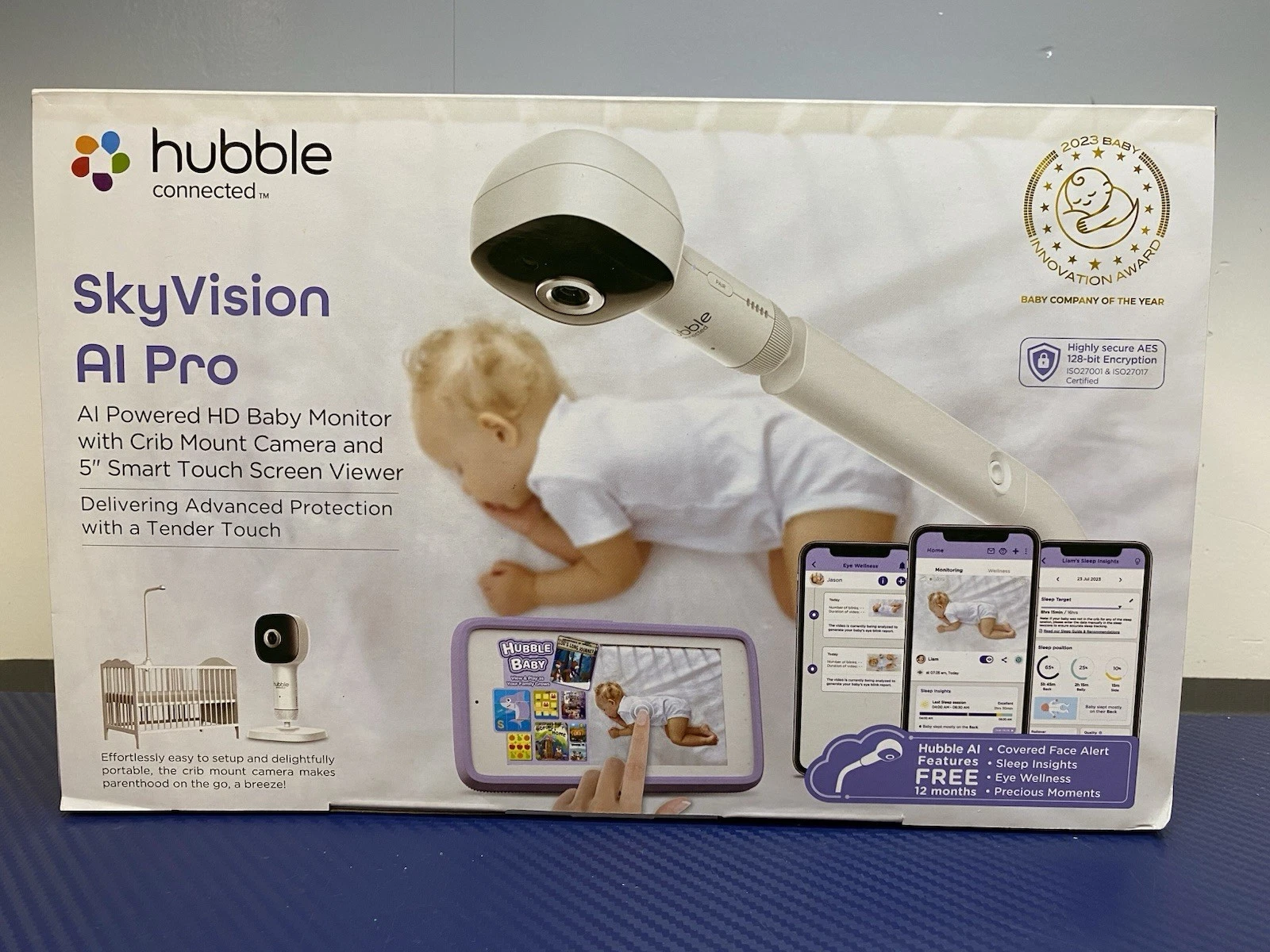 Hubble Connected SkyVision Pro AI-Enhanced HD Smart Camera Baby Monitor
