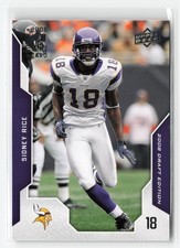 SIDNEY RICE #159 2008 UPPER DECK VIKINGS