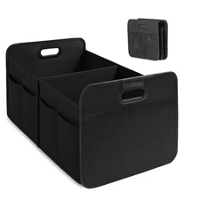 Trunk Organizer for SUV Foldable 2 Compartment Anti-Slip & Leak-Proof for Travel