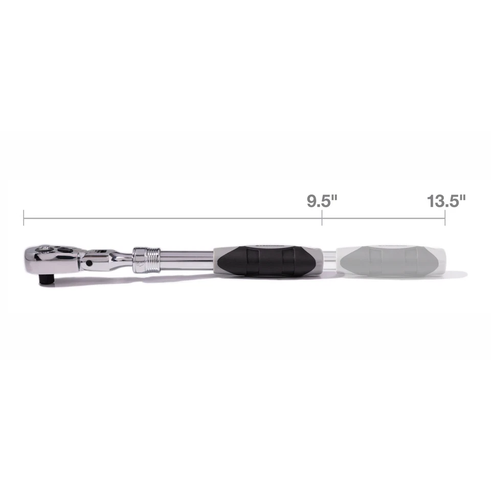 STEELMAN 3/8-Inch Drive 9.5-13.5in L Extendable Flex-Head Ratchet, 96755 - Image 3 of 4