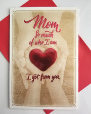 Mom Valentine's Day Greeting Card Heart Love  Thanks Hallmark Mother Love