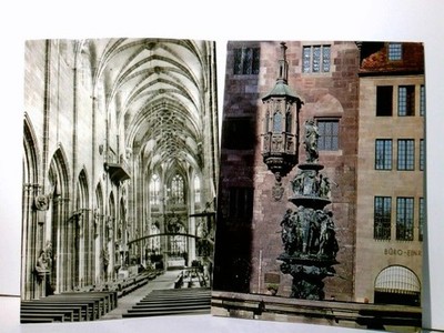 Nürnberg. 2 x Alte Ansichtskarte / Postkarte s/w u. farbig, ungel. u. gel, 1979.