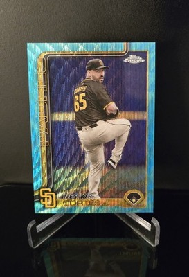 #'d/199   NESTOR CORTES SP 2025 Topps Chrome Update Aqua Wave Refractor #USC130