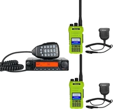 Retevis 40W GMRS Mobile Radio with HA1G GMRS Radio Green & Speaker Microphone