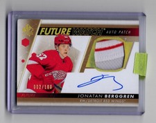 2022-23 SP Authentic Future Watch Auto Patch Jonatan Berggren Rookie Auto